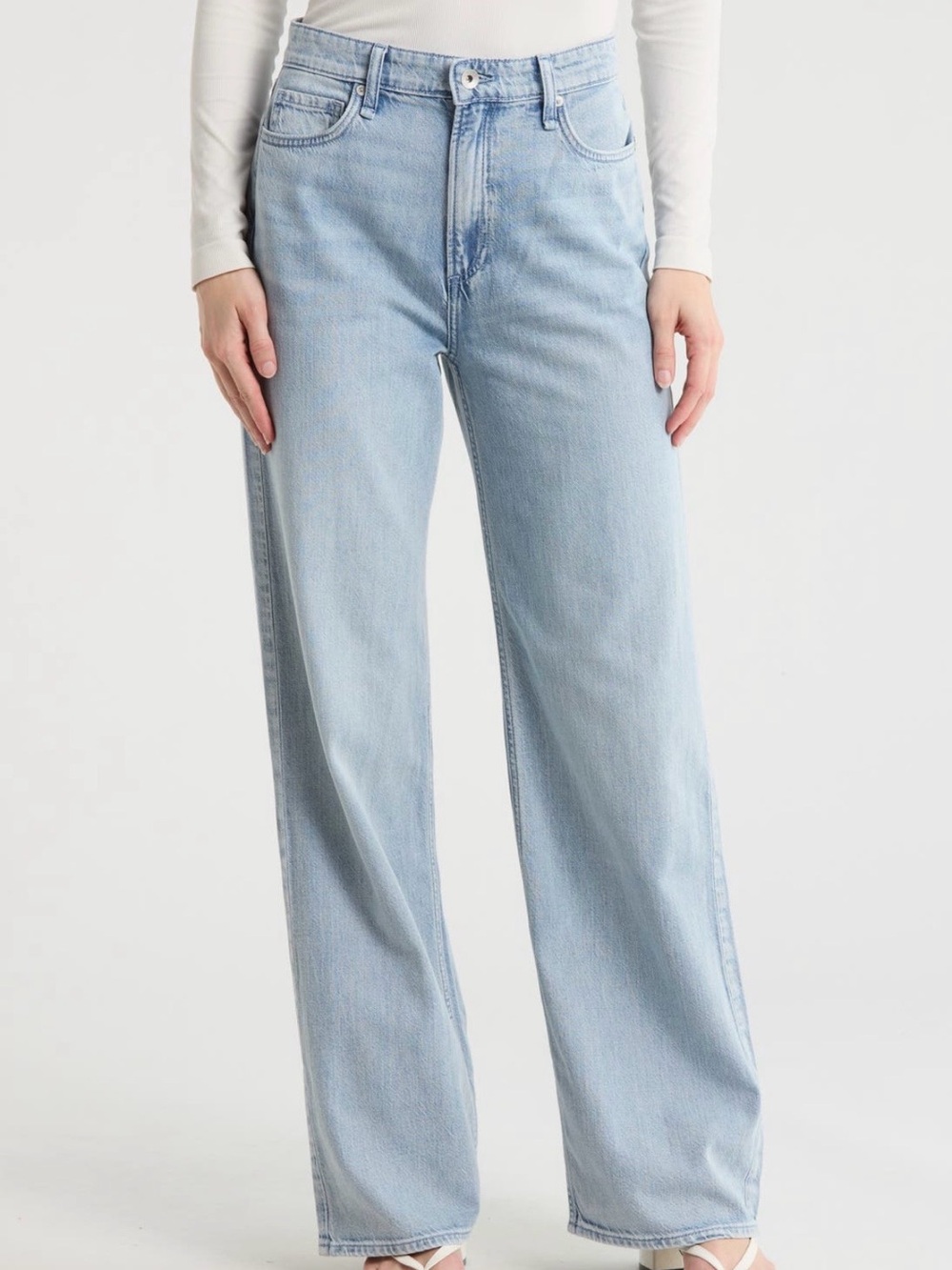 rag & bone Women's High-Rise Light Blue Straight Jeans